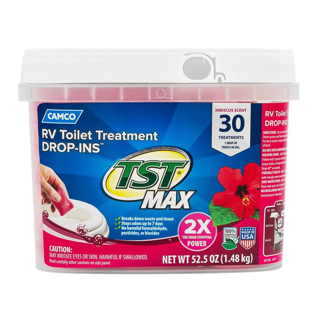 Camco Qualifies for Free Shipping Camco TST Max Hibiscus Breeze RV Toilet Drop-Ins 30-pk #41604