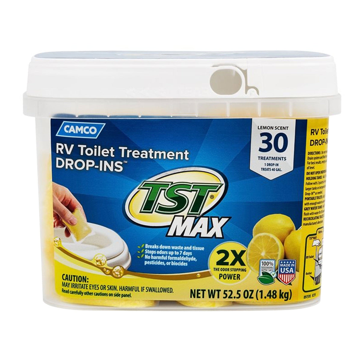 Camco Qualifies for Free Shipping Camco TST Max Lemon RV Toilet Drop-Ins 30-pk #41577