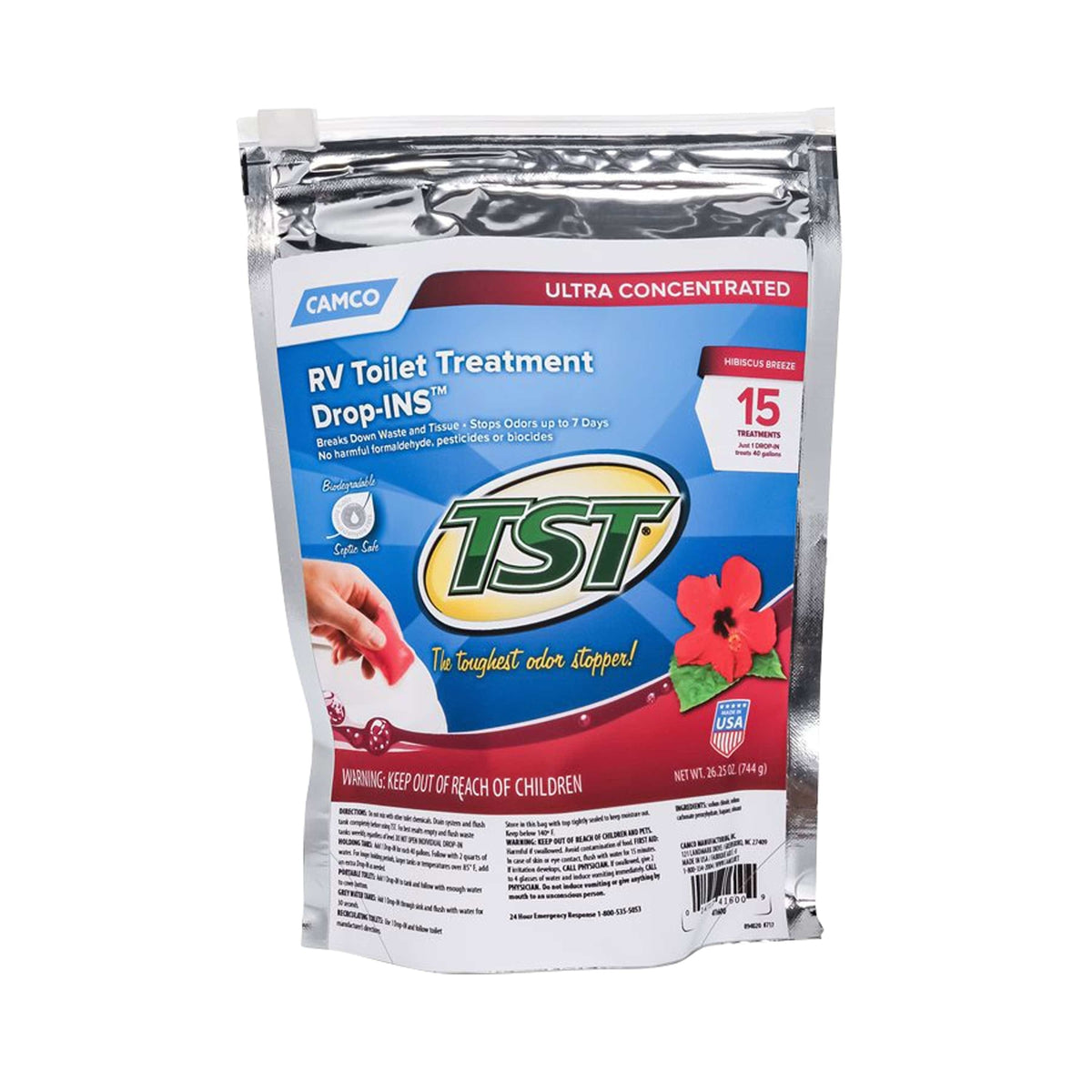 Camco Qualifies for Free Shipping Camco TST Ultra-C Toilet Treatment Drop-Ins Hibiscus Breeze 15-pk #41600