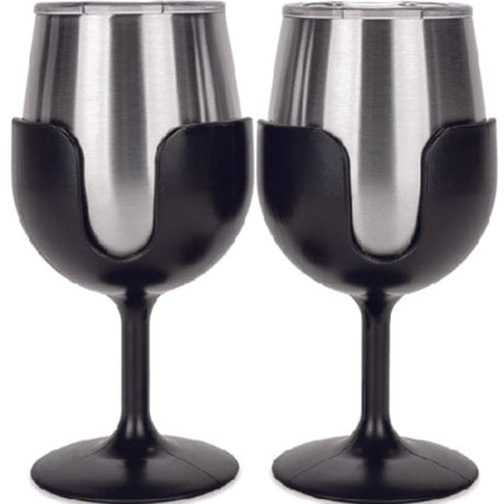 Camco Qualifies for Free Shipping Camco Wine Tumbler 2-pk 8oz. Black/Black #53485