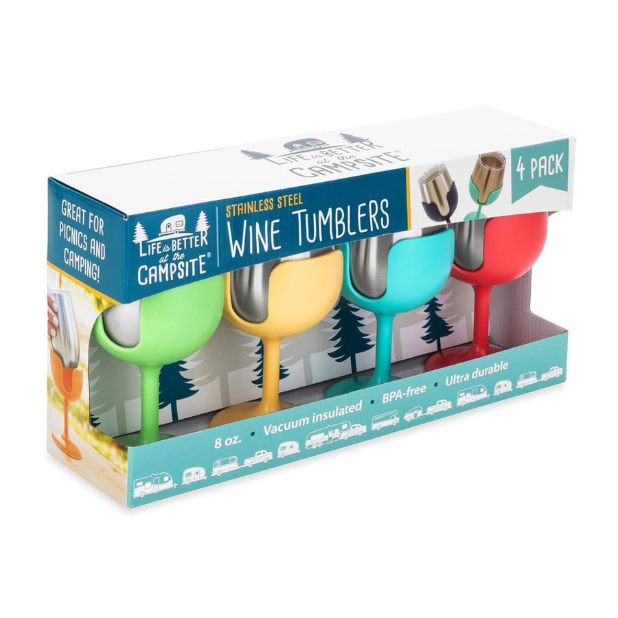 Camco Qualifies for Free Shipping Camco Wine Tumblr Multi-Color Set-4 #53068