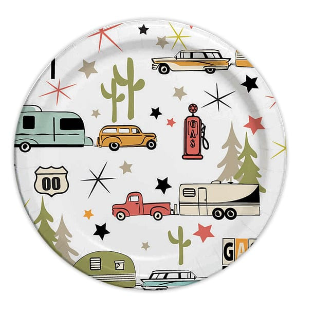 Camp Casual Qualifies for Free Shipping Camp Casual 8.5 Paper Plates 24-Pk Road Trip #CC-007R8