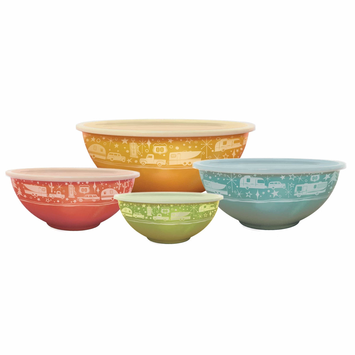 Camp Casual Not Qualified for Free Shipping Camp Casual Nesting Bowls With Lids Set of 4 #CC-006