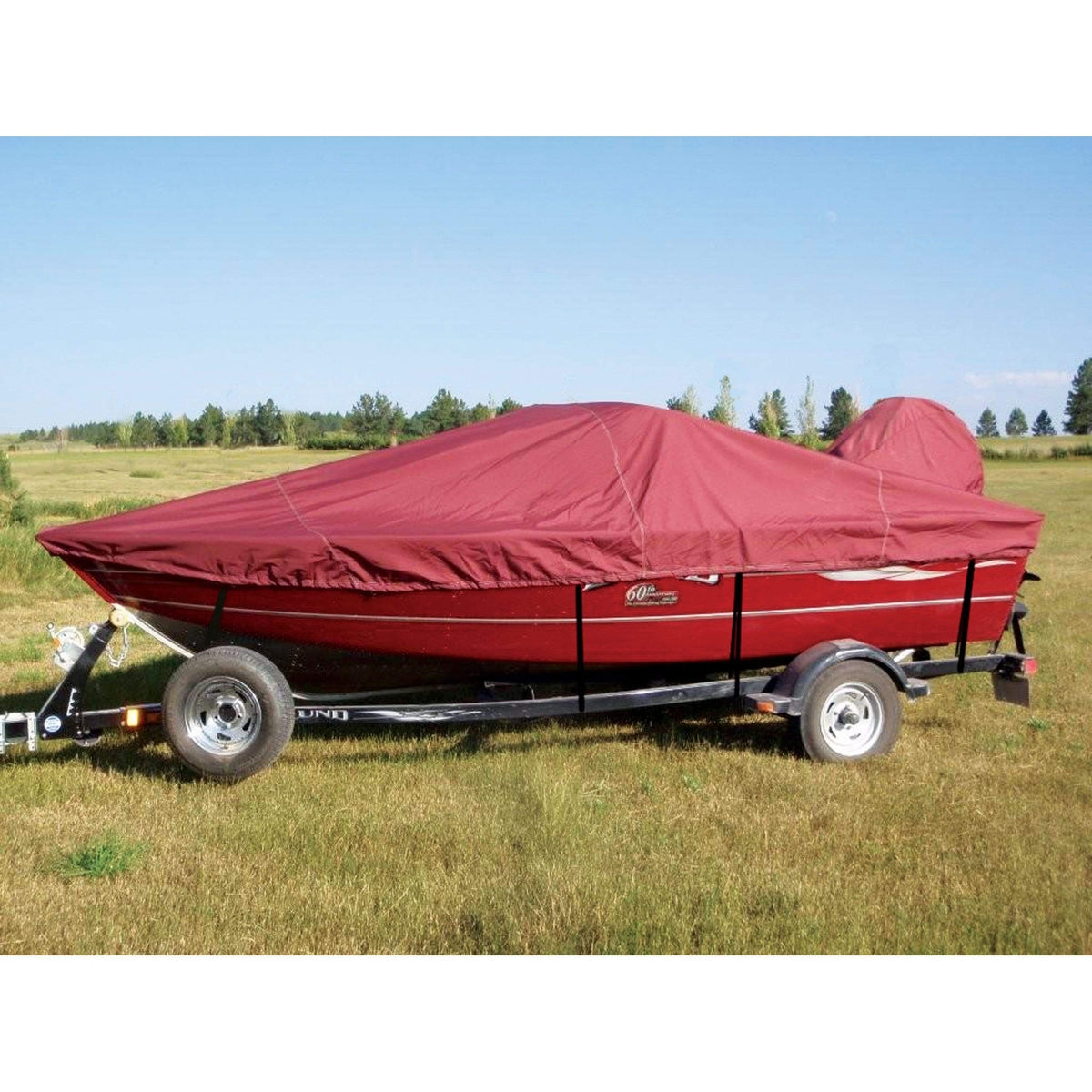 Carver PG Cover for Alum V-Hull Inboard 16.5' 90" Haze Gray #7N416P-10