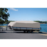 Carver PG Cover for Pontoon w/ Bimini 26.5' 102" Haze Gray #77526P-10
