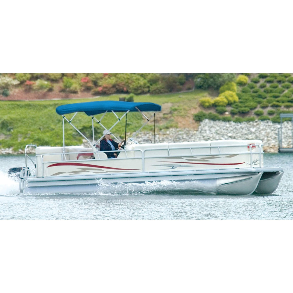 Carver Industries Qualifies for Free Shipping Carver Replacement Bimini Fabric Only Blue Pntn Wlite Wbt #510AL04
