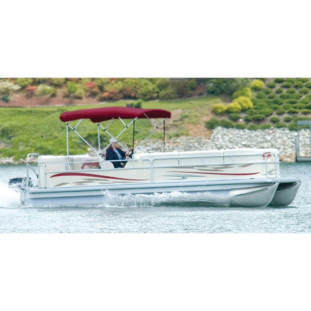 Carver Industries Qualifies for Free Shipping Carver Replacement Bimini Fabric Only Burg Pntn Wlite Wbt #510AL08