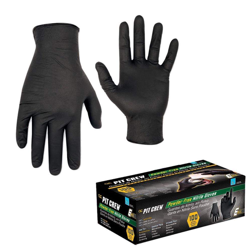 CLC Work Gear Qualifies for Free Shipping CLC Black Nitrile Disposable Gloves Box-100 Size XL #2337X