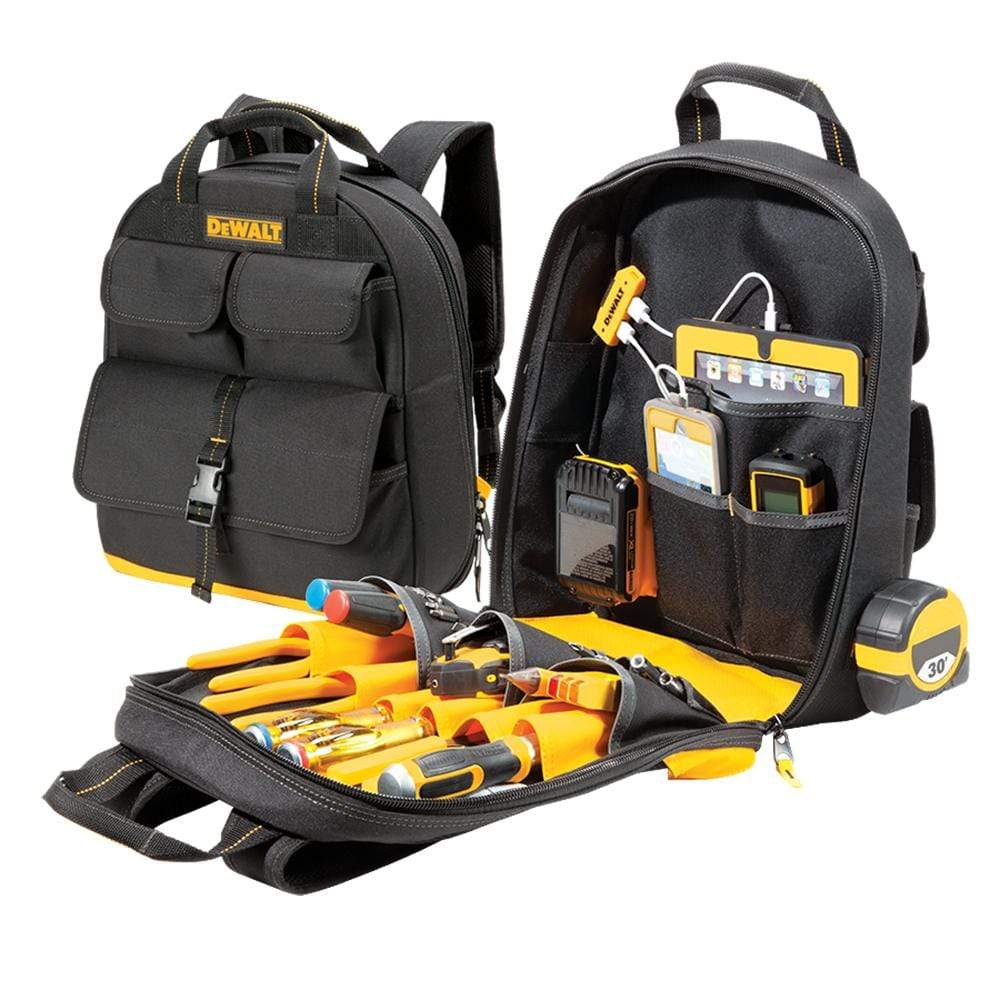 CLC Work Gear Qualifies for Free Shipping CLC DEWALT 23-Pocket USB Charging Tool Backpack #DGC530