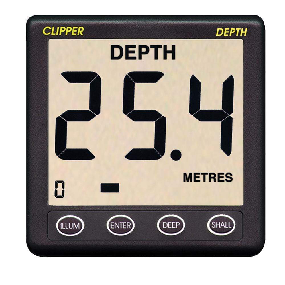 Clipper Qualifies for Free Shipping Clipper Depth Instrument with Thru-Hull Transducer and Cover #CL-D