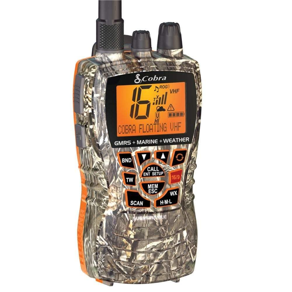Cobra Electronics Qualifies for Free Shipping Cobra MR HH450 Dual Camo VHF/GMRS Floating Handheld Radio #MR HH450 CAMO