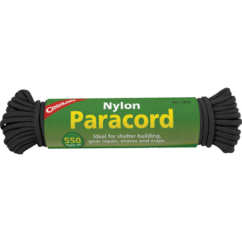 Coghlans Qualifies for Free Shipping Coghlans 50' Nylon Paracord Black #1450