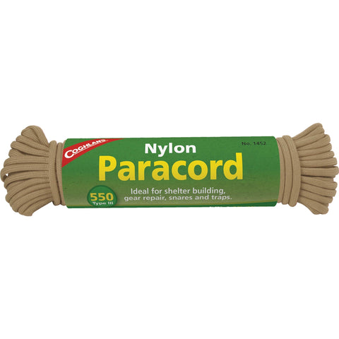 Coghlans Qualifies for Free Shipping Coghlans 50' Nylon Paracord Tan #1452