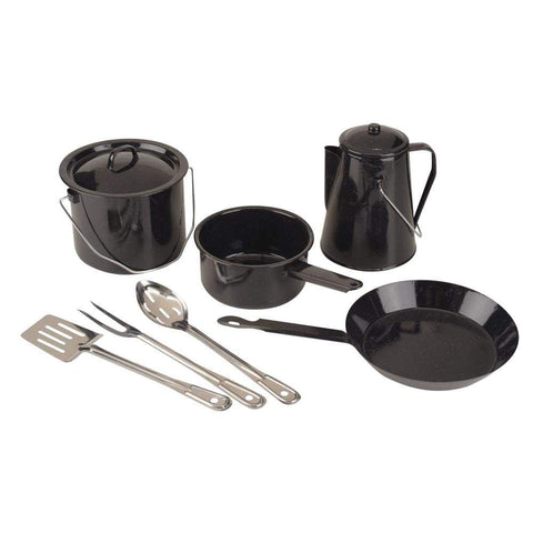 Coleman Qualifies for Free Shipping Coleman 8-Piece Enamel Cooking Set Black #2000016413
