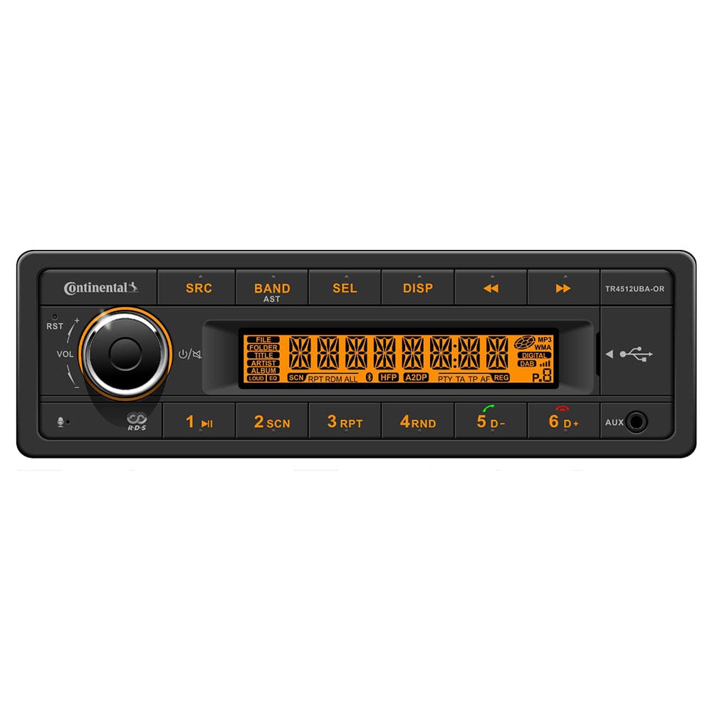 Continental Qualifies for Free Shipping Continental Stereo PA System AM/FM/USB/MP3/WMA/BT 12v #TR4512UBA-OR