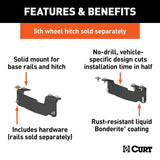 CURT Qualifies for Free Shipping CURT 5th Wheel Install Brackets Select Ford F-150 Except 5.5' Bed #16441