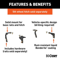 CURT Qualifies for Free Shipping CURT 5th Wheel Install Brackets Select RAM 1500 with Coil Springs #16306
