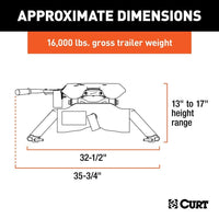CURT Truck Freight - Not Qualified for Free Shipping CURT A16 5th Wheel Hitch #16120