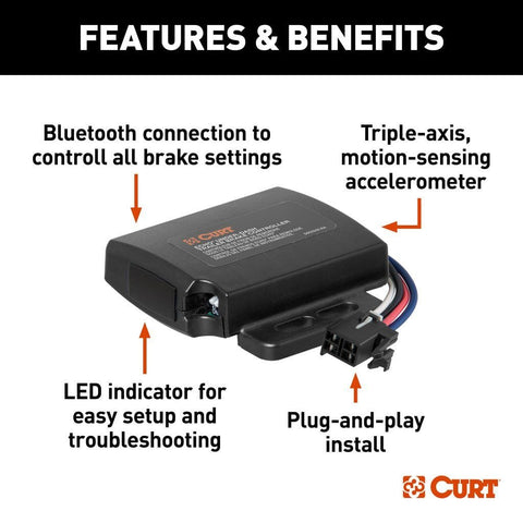 CURT Qualifies for Free Shipping CURT Echo Under-Dash Trailer Brake Controller Bluetooth Smartphone #51190