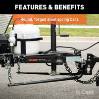 CURT Truck Freight - Not Qualified for Free Shipping CURT MV Round Bar Weight Distribution Hitch & Sway Control 14K #17063