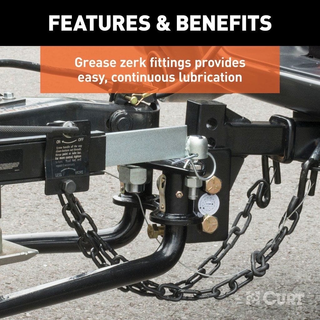 CURT Truck Freight - Not Qualified for Free Shipping CURT MV Round Bar Weight Distribution Hitch & Sway Control 14K #17063