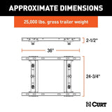 CURT Truck Freight - Not Qualified for Free Shipping CURT Puck System 5th Wheel Adapter with Rails 25K #16027