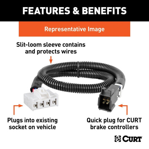 CURT Qualifies for Free Shipping CURT Quick Plug Trailer Brake Wiring Harness for Select Bronco F-150 #51313