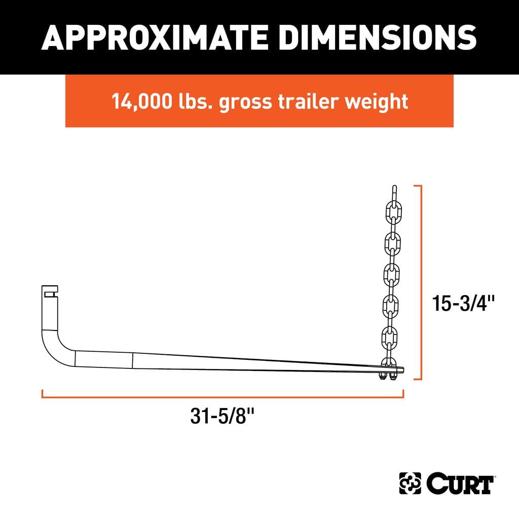 CURT Qualifies for Free Shipping CURT Repl Round Weight Distribution Hitch Spring Bar 31-5/8" Long 14K #17117