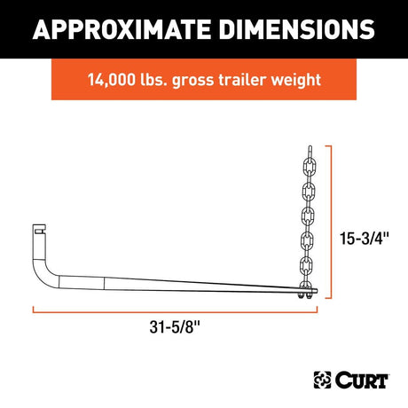 CURT Qualifies for Free Shipping CURT Repl Round Weight Distribution Hitch Spring Bar 31-5/8" Long 14K #17117