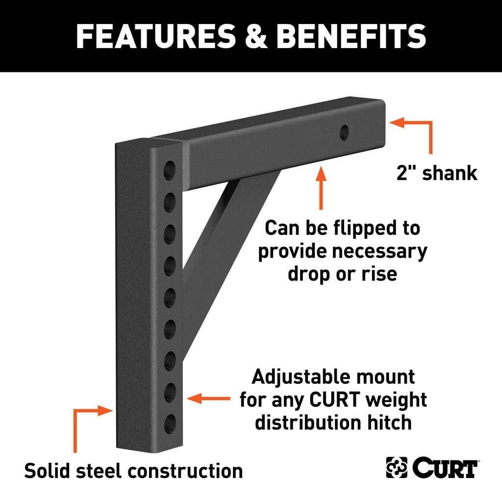 CURT Qualifies for Free Shipping CURT Repl Weight Dist Hitch Shank 2" Receiver 6" Drop 10-1/4" Rise #17121