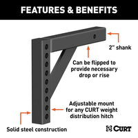 CURT Qualifies for Free Shipping CURT Repl Weight Dist Hitch Shank 2