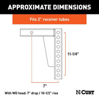 CURT Qualifies for Free Shipping CURT Repl Weight Dist Hitch Shank 2