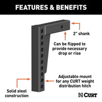 CURT Qualifies for Free Shipping CURT Repl Weight Dist Hitch Shank 2
