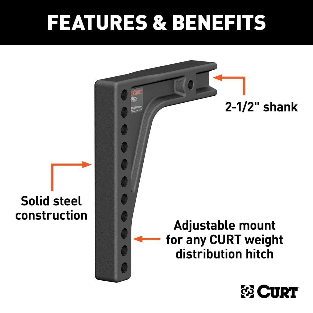 CURT Not Qualified for Free Shipping CURT Repl Weight Distribution Hitch Shank 2-1/2" Receiver 8" Drop #17132