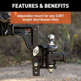 CURT Not Qualified for Free Shipping CURT Repl Weight Distribution Hitch Shank 2-1/2" Receiver 8" Drop #17132
