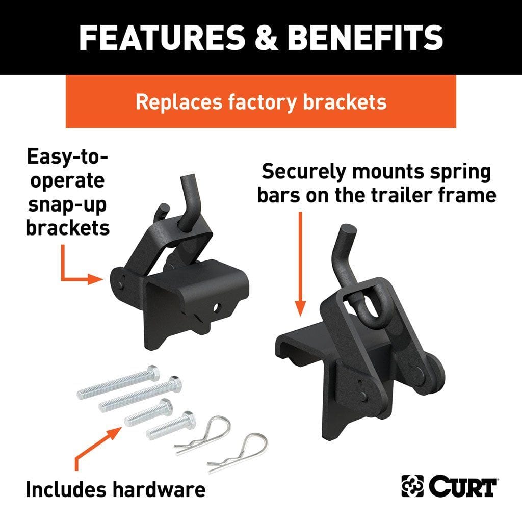 CURT Qualifies for Free Shipping CURT Replacement Weight Distribution Hitch Hookup Brackets #17208