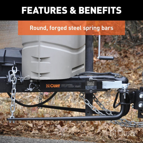 CURT Truck Freight - Not Qualified for Free Shipping CURT Round Bar Weight Distribution Hitch up to 10K 2" Shank #17002