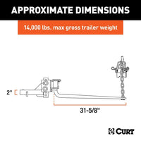 CURT Truck Freight - Not Qualified for Free Shipping CURT Round Bar Weight Distribution Hitch up to 14K 2