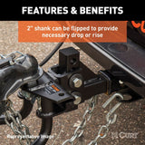 CURT Truck Freight - Not Qualified for Free Shipping CURT Round Bar Weight Distribution Hitch up to 14K 2" Shank #17007
