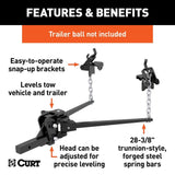 CURT Truck Freight - Not Qualified for Free Shipping CURT Short Trunnion Bar Weight Distribution Hitch up to 15K 2" Shank #17333