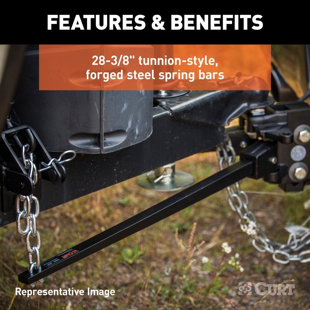 CURT Truck Freight - Not Qualified for Free Shipping CURT Short Trunnion Bar Weight Distribution Hitch up to 15K 2" Shank #17333