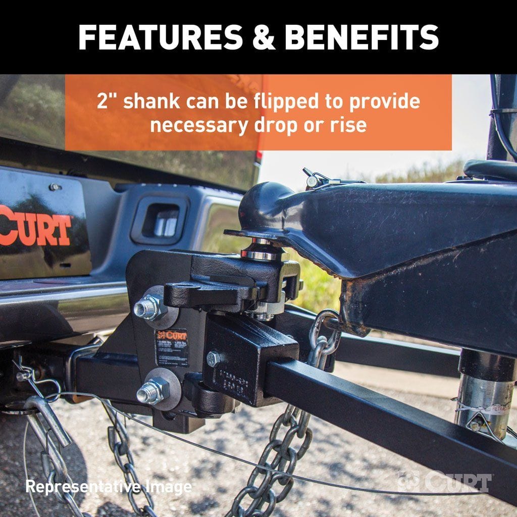 CURT Oversized - Not Qualified for Free Shipping CURT Short Trunnion Bar Weight Distribution Hitch up to 6K 2" Shank #17330