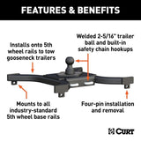 CURT Oversized - Not Qualified for Free Shipping CURT Spyder 5th Wheel to Gooseneck Adapter Hitch #16085
