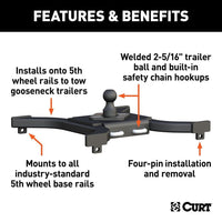 CURT Oversized - Not Qualified for Free Shipping CURT Spyder 5th Wheel to Gooseneck Adapter Hitch #16085