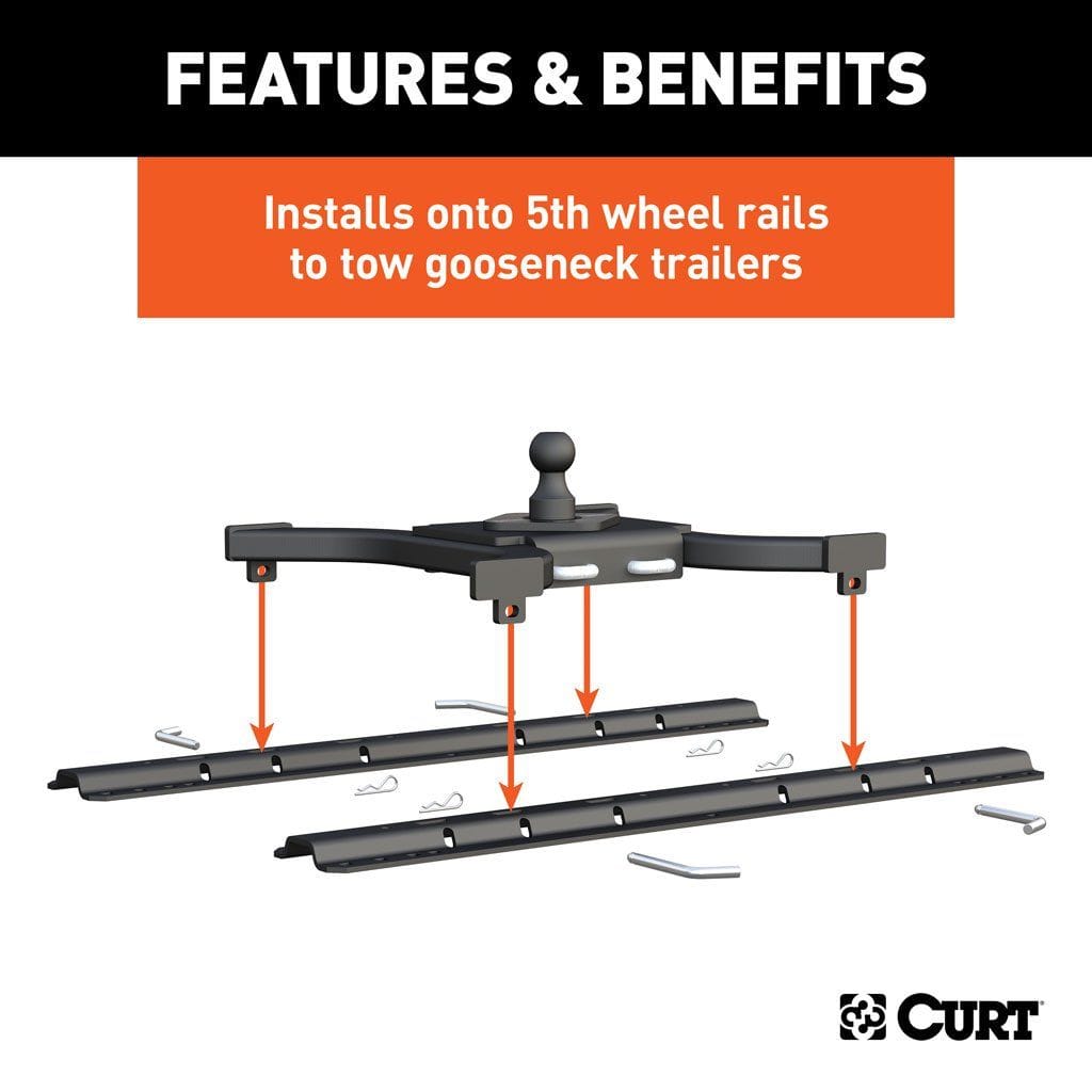 CURT Oversized - Not Qualified for Free Shipping CURT Spyder 5th Wheel to Gooseneck Adapter Hitch #16085