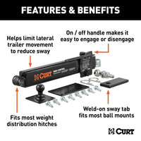 CURT Qualifies for Free Shipping CURT Trailer Anti-Sway Bar Control Kit #17200