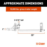 CURT Truck Freight - Not Qualified for Free Shipping CURT TruTrack 2P Weight Distribution Hitch 2X Sway Control 8K-10K #17601