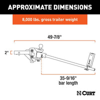 CURT Truck Freight - Not Qualified for Free Shipping CURT TruTrack Light-Duty Weight Dist Hitch with Sway Control 8K #17499