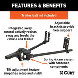 CURT Truck Freight - Not Qualified for Free Shipping CURT TruTrack Light-Duty Weight Dist Hitch with Sway Control 8K #17499