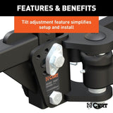 CURT Truck Freight - Not Qualified for Free Shipping CURT TruTrack Light-Duty Weight Dist Hitch with Sway Control 8K #17499